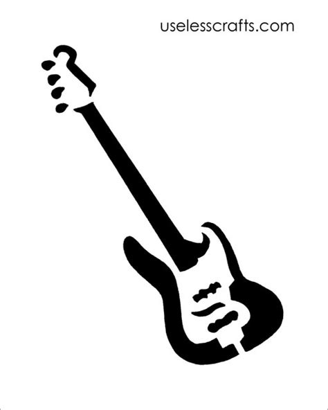 Free Guitar Stencils Printable
